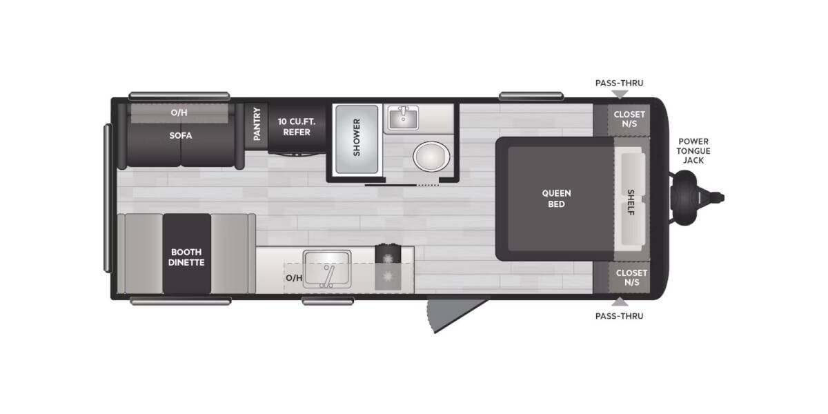 2024 Keystone Hideout Sport Double Axle 200RL Travel Trailer at Volkert Sales LC STOCK# R2740418 Floor plan Layout Photo