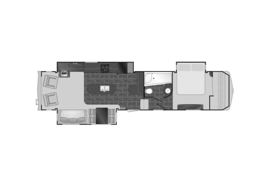 2011 Heartland Big Country 3650RL Fifth Wheel at Volkert Sales LC STOCK# BE232898 Floor plan Layout Photo