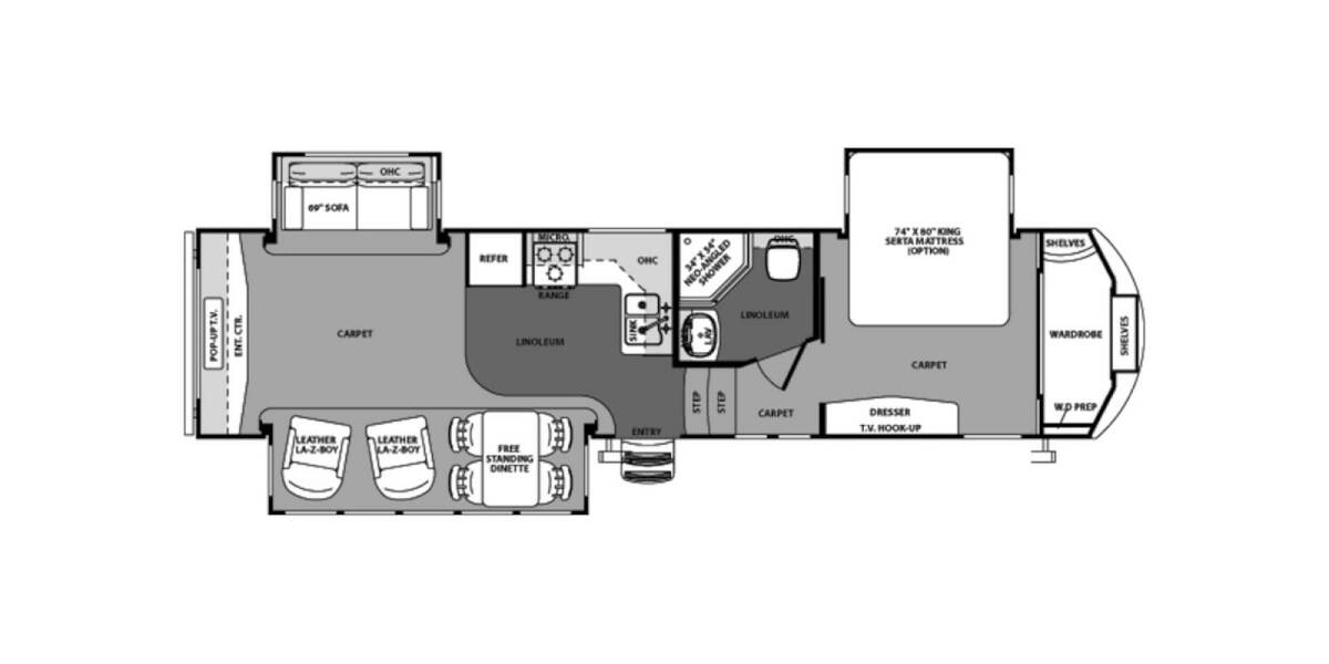 2013 Sierra 315RE Fifth Wheel at Volkert Sales LC STOCK# K546894 Floor plan Layout Photo
